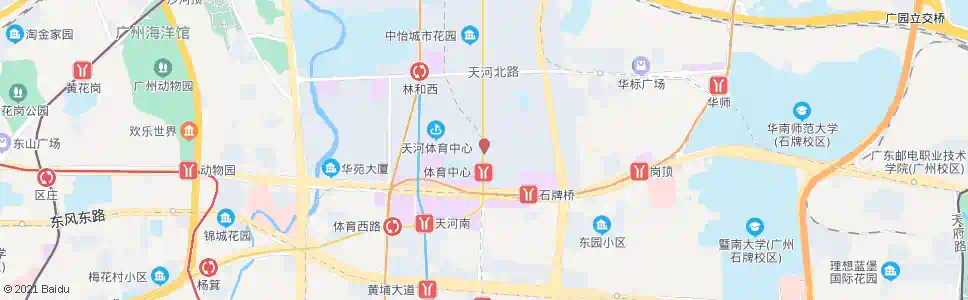 广州体育中心东门_公交站地图_广州公交_妙搜公交查询2025