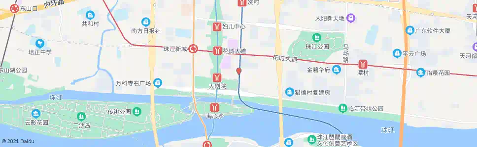 广州冼村路南_公交站地图_广州公交_妙搜公交查询2025