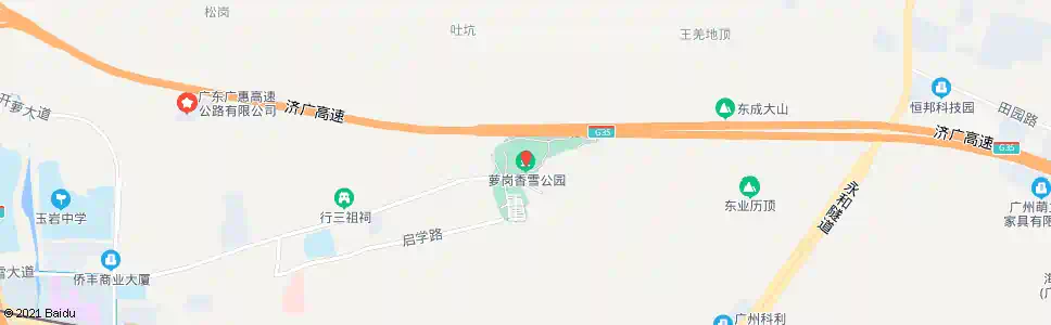 广州萝岗(香雪公园)_公交站地图_广州公交_妙搜公交查询2025