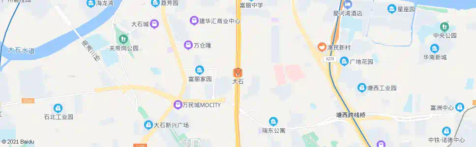 广州大石_公交站地图_广州公交_妙搜公交查询2025