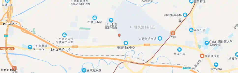 广州大沥村(科强路)_公交站地图_广州公交_妙搜公交查询2025