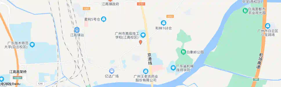 广州江人路_公交站地图_广州公交_妙搜公交查询2025