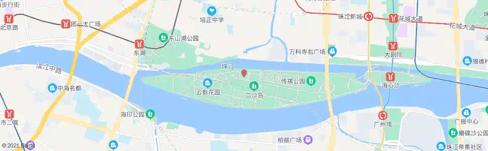 广州省中医二沙分院_公交站地图_广州公交_妙搜公交查询2025