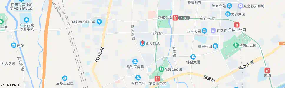 广州花都永大新城站_公交站地图_广州公交_妙搜公交查询2025