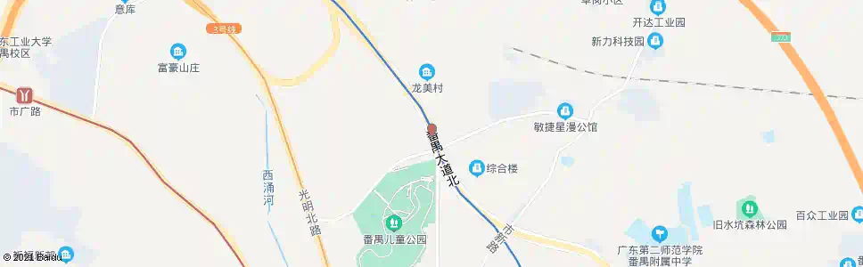 广州龙美村_公交站地图_广州公交_妙搜公交查询2025