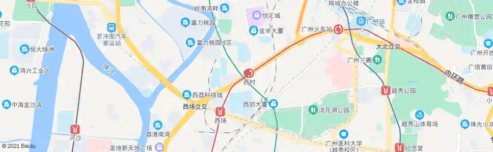 广州西村站_公交站地图_广州公交_妙搜公交查询2025