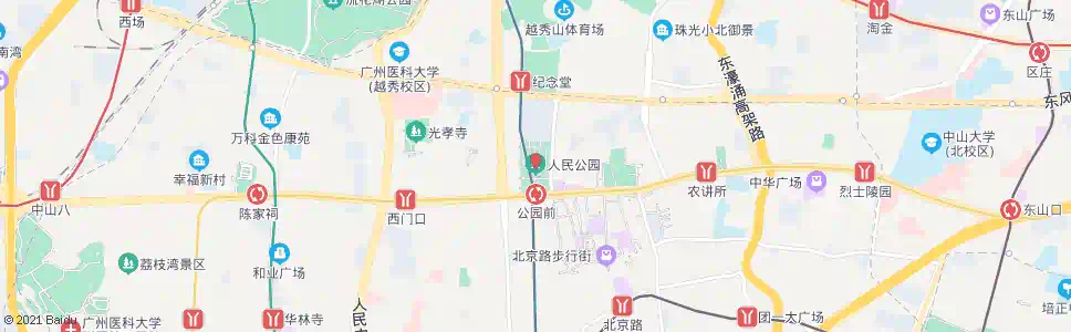 广州人民公园_公交站地图_广州公交_妙搜公交查询2025