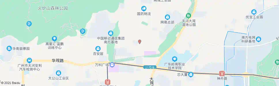 广州高普路软件路口_公交站地图_广州公交_妙搜公交查询2025