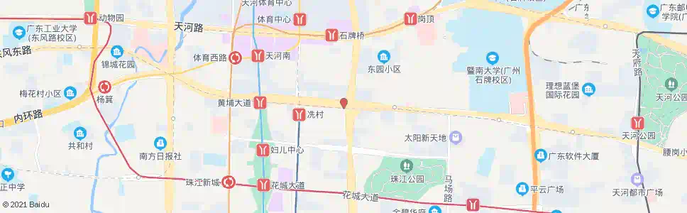 广州冼村_公交站地图_广州公交_妙搜公交查询2025