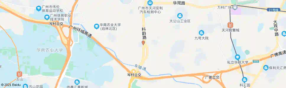 广州科韵北路云溪路口_公交站地图_广州公交_妙搜公交查询2025
