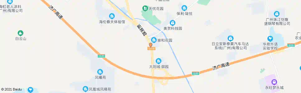 广州崇和花园_公交站地图_广州公交_妙搜公交查询2025