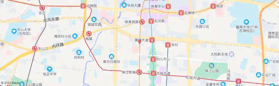 广州华夏路北_公交站地图_广州公交_妙搜公交查询2025