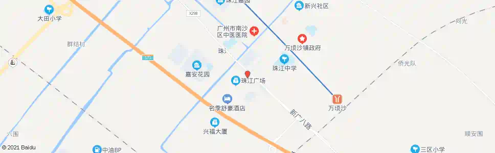 广州万顷沙(珠江街)_公交站地图_广州公交_妙搜公交查询2025
