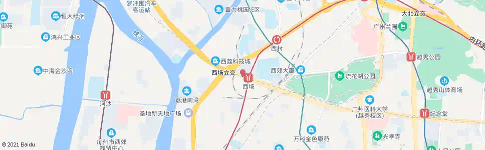 广州和平新村(东风西路)_公交站地图_广州公交_妙搜公交查询2025