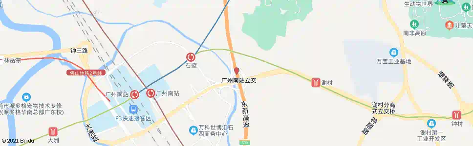广州黄村立交南_公交站地图_广州公交_妙搜公交查询2025