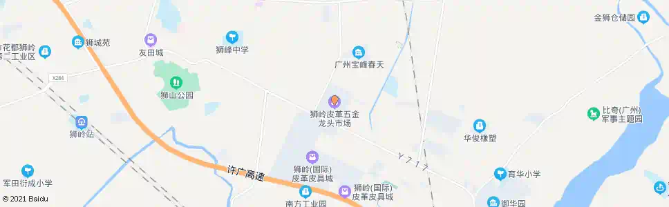 广州花都狮岭皮革城总站(五金龙头市场)_公交站地图_广州公交_妙搜公交查询2025
