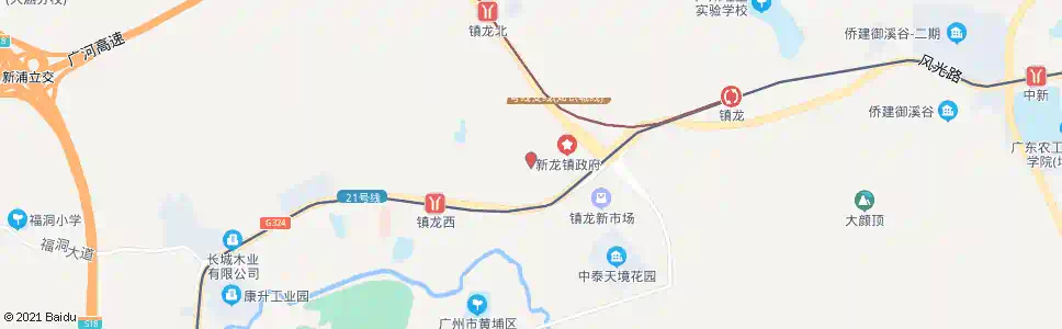 广州镇龙新总站_公交站地图_广州公交_妙搜公交查询2025