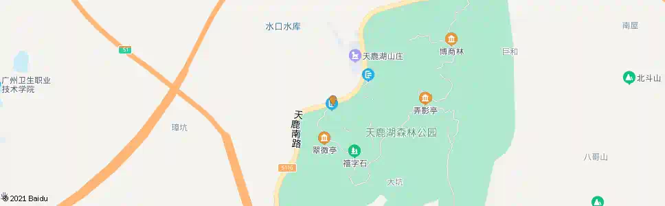 广州天鹿湖郊野公园_公交站地图_广州公交_妙搜公交查询2025
