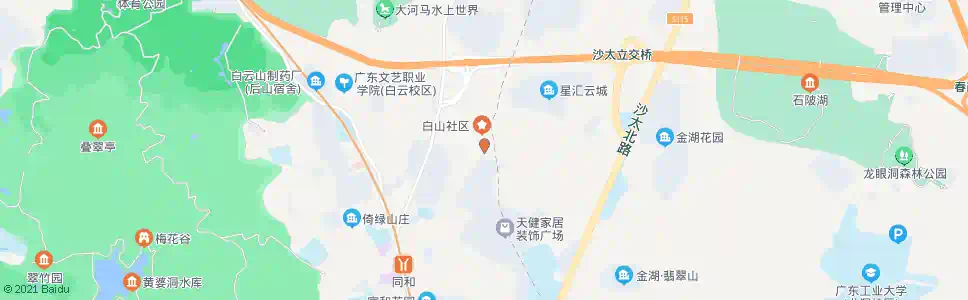 广州白山村尾_公交站地图_广州公交_妙搜公交查询2025