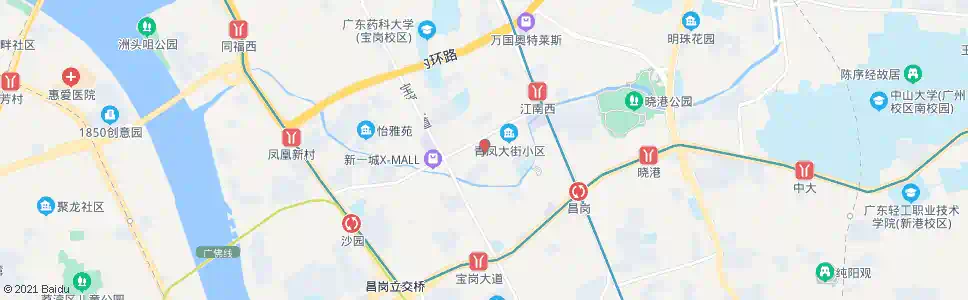 广州江南新村(骨伤科医院)_公交站地图_广州公交_妙搜公交查询2025