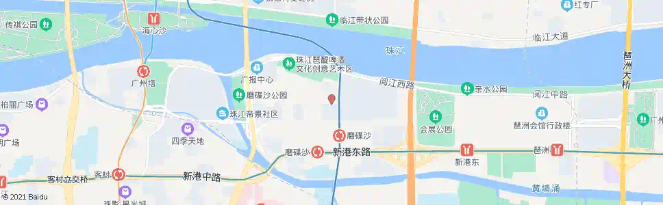 广州公共汽车阅江路(珠江啤酒厂)_公交站地图_广州公交_妙搜公交查询2025