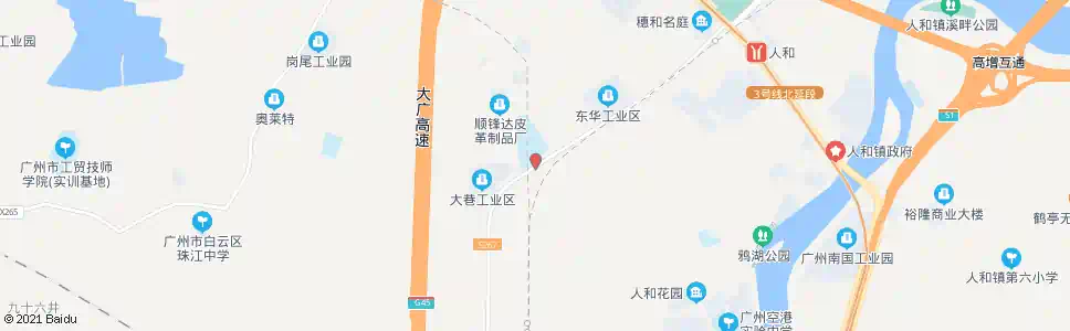 广州大巷工业区_公交站地图_广州公交_妙搜公交查询2025