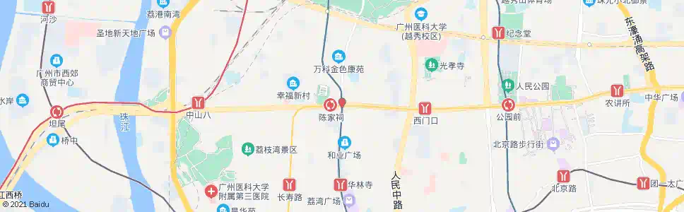 广州康王中路_公交站地图_广州公交_妙搜公交查询2025