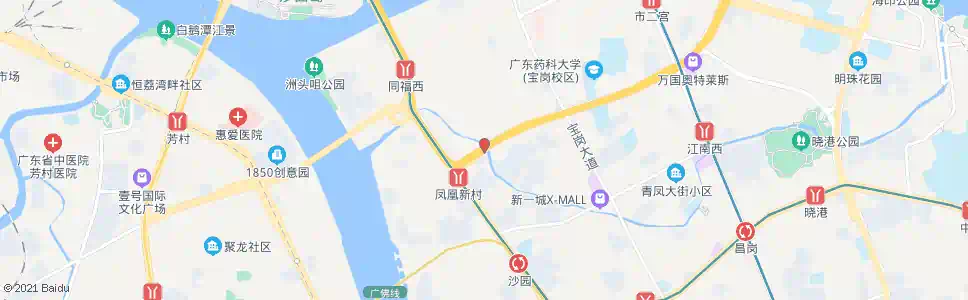 广州南田西_公交站地图_广州公交_妙搜公交查询2025