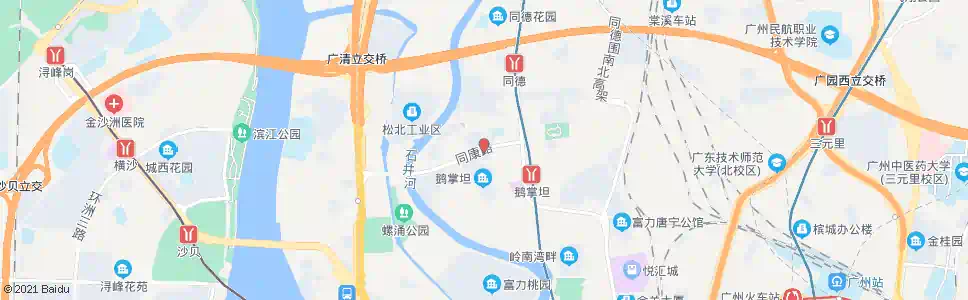 广州同康路东_公交站地图_广州公交_妙搜公交查询2025
