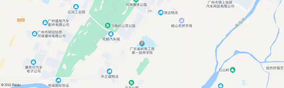 广州岭南第一技师学院_公交站地图_广州公交_妙搜公交查询2025