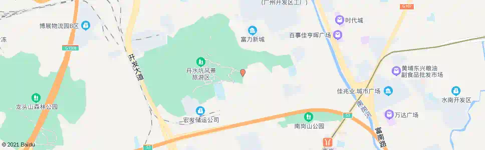 广州丹水坑风景区总站_公交站地图_广州公交_妙搜公交查询2025
