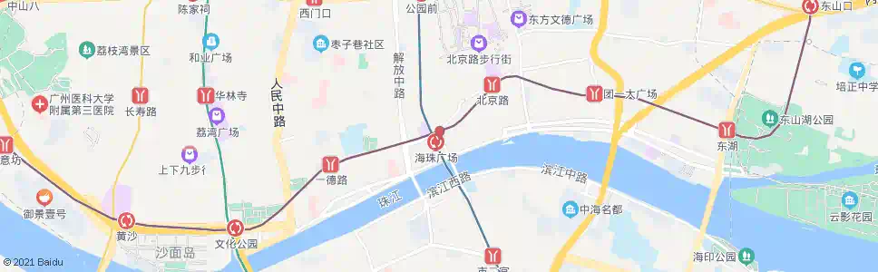 广州海珠广场站_公交站地图_广州公交_妙搜公交查询2025
