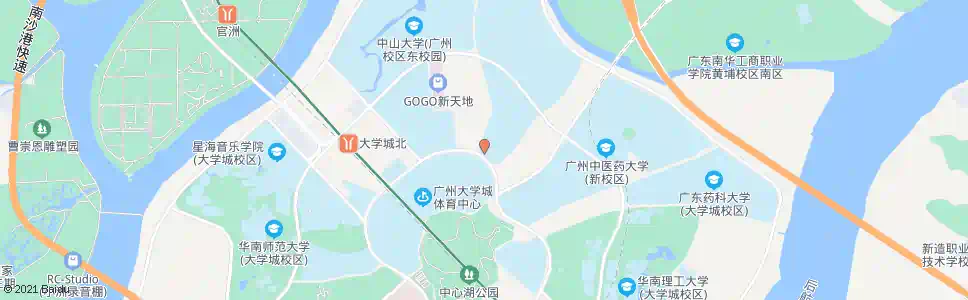 广州华师(大学城)_公交站地图_广州公交_妙搜公交查询2025