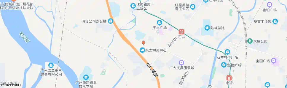 广州石井总站(庆丰纺织服装城)_公交站地图_广州公交_妙搜公交查询2025