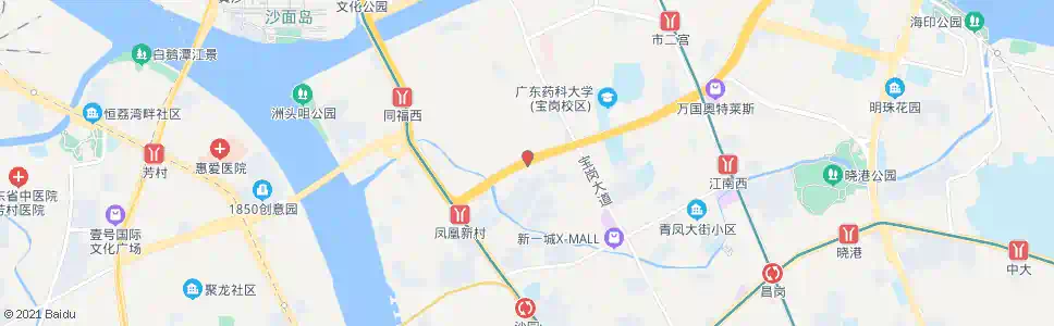 广州田南路_公交站地图_广州公交_妙搜公交查询2025