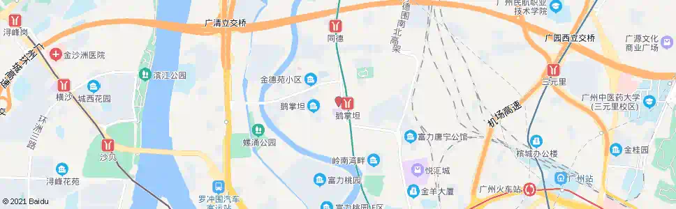 广州百德商业中心_公交站地图_广州公交_妙搜公交查询2025