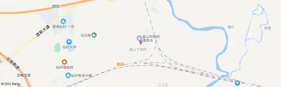 广州蓝山村委_公交站地图_广州公交_妙搜公交查询2025