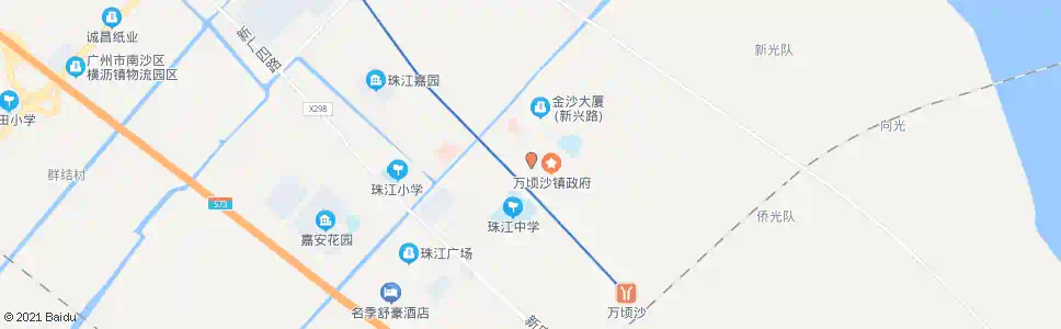 广州万顷沙镇政府_公交站地图_广州公交_妙搜公交查询2025