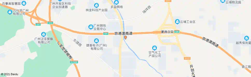 广州果园一路_公交站地图_广州公交_妙搜公交查询2025