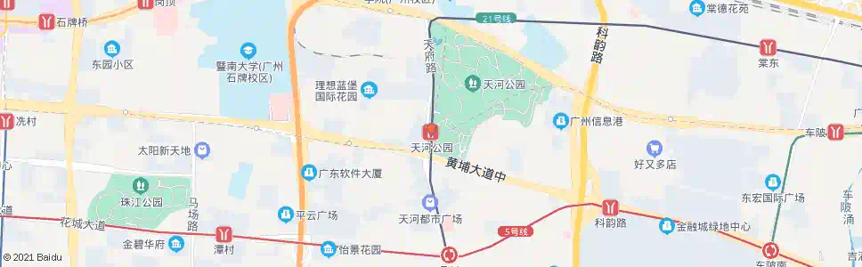 广州天河公园_公交站地图_广州公交_妙搜公交查询2025