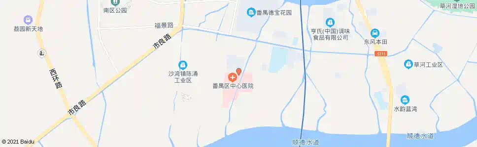 广州番禺区中心医院总站_公交站地图_广州公交_妙搜公交查询2025