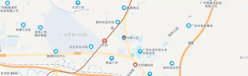 广州丰泰小区_公交站地图_广州公交_妙搜公交查询2025