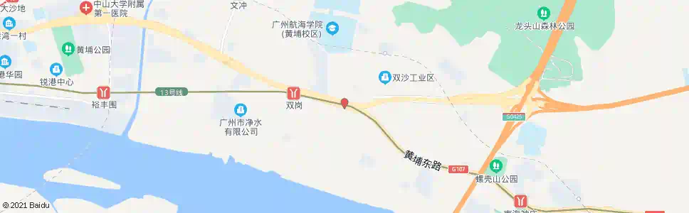 广州双岗天桥_公交站地图_广州公交_妙搜公交查询2025