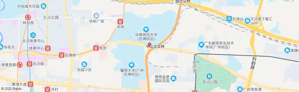广州华师大南门_公交站地图_广州公交_妙搜公交查询2025