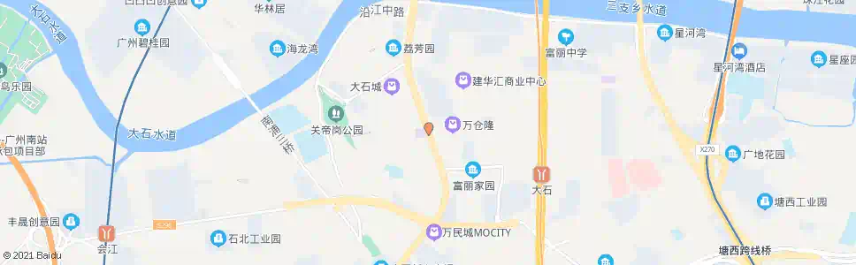 广州105新地广场_公交站地图_广州公交_妙搜公交查询2025