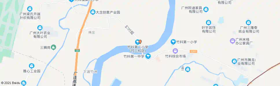 广州竹三村_公交站地图_广州公交_妙搜公交查询2025