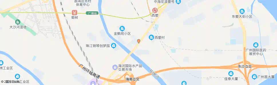 广州渔尾大桥东_公交站地图_广州公交_妙搜公交查询2025