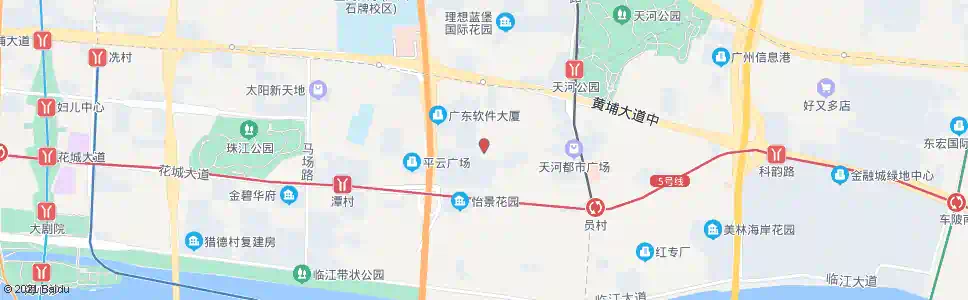 广州员村西街中_公交站地图_广州公交_妙搜公交查询2025