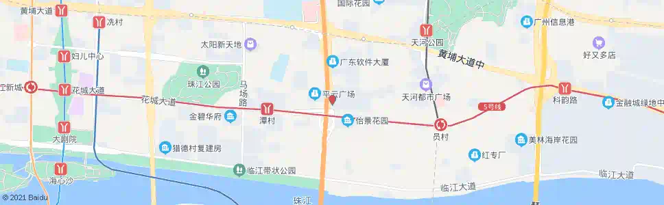 广州员村一横路_公交站地图_广州公交_妙搜公交查询2025