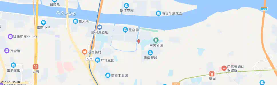 广州华南新城北区西门_公交站地图_广州公交_妙搜公交查询2025